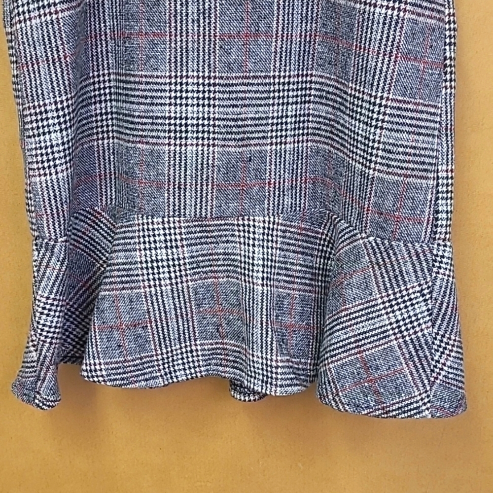 Mill Studio Black and White Plaid Tweed Style Jumper - Picture 4 of 8